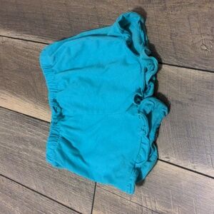Girls Basic Light Blue Shorts with Ruffles - Size 5T